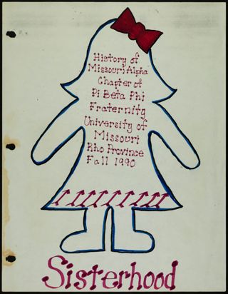 Missouri Alpha Chapter History Binder, 1990