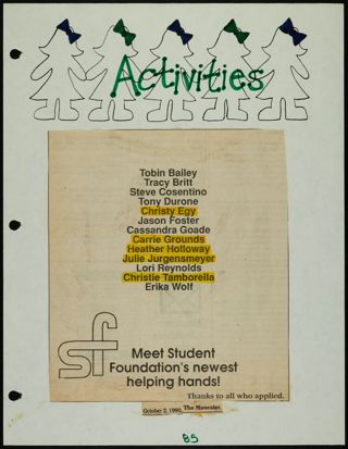 Missouri Alpha Chapter History Binder, 1990, Page 92