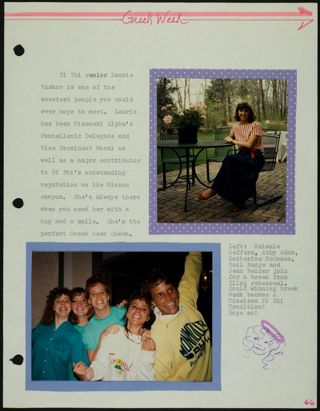 Missouri Alpha Chapter History Binder, 1987-1988, Page 63