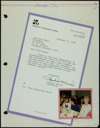 Missouri Alpha Chapter History Binder, 1987-1988, Page 78