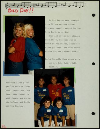 Missouri Alpha Chapter History Binder, 1986-1987, Page 32