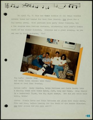 Missouri Alpha Chapter History Binder, 1986-1987, Page 65