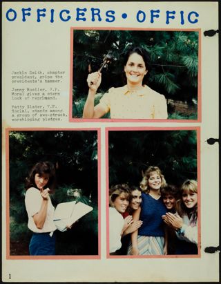 Missouri Alpha Chapter History Binder, 1985-1986, Page 3