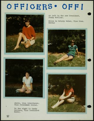 Missouri Alpha Chapter History Binder, 1985-1986, Page 58
