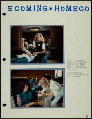 Missouri Alpha Chapter History Binder, 1985-1986, Page 23