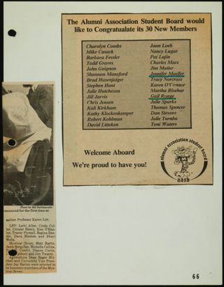 Missouri Alpha Chapter History Binder, 1985-1986, Page 67