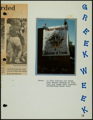 Missouri Alpha Chapter History Binder, 1985-1986, Page 75