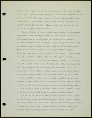 Missouri Alpha Chapter History Binder, 1984-1985, Page 32