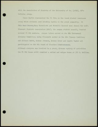 Missouri Alpha Chapter History Binder, 1984-1985, Page 30