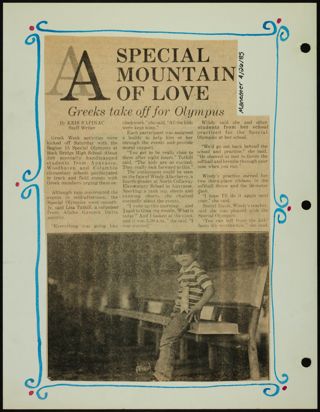 Missouri Alpha Chapter History Binder, 1984-1985, Page 73