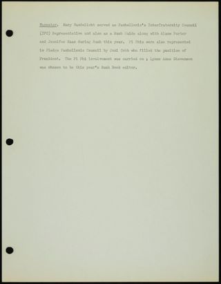 Missouri Alpha Chapter History Binder, 1984-1985, Page 21