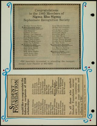Missouri Alpha Chapter History Binder, 1984-1985, Page 65