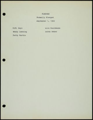Missouri Alpha Chapter History Binder, 1982-1983, Page 52