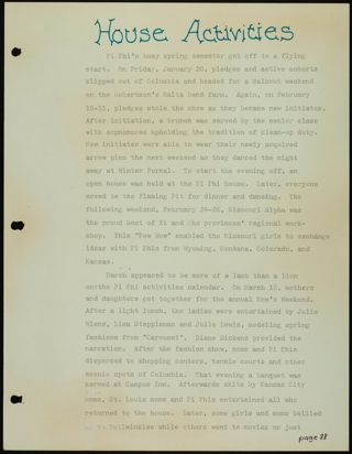 Missouri Alpha Chapter History Binder, 1977-1978, Page 83