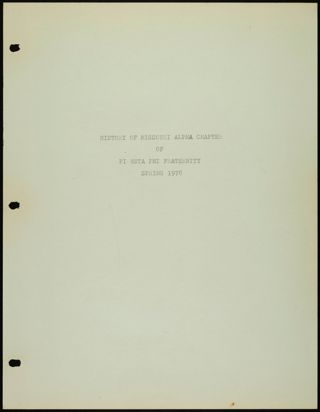 Missouri Alpha Chapter History Binder, 1977-1978, Page 68