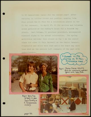 Missouri Alpha Chapter History Binder, 1977-1978, Page 87