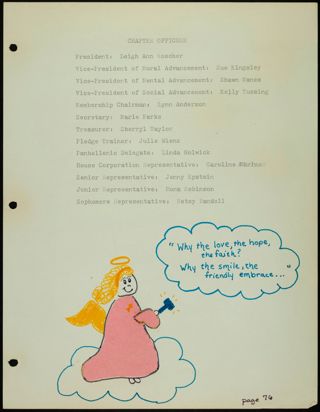 Missouri Alpha Chapter History Binder, 1977-1978, Page 72