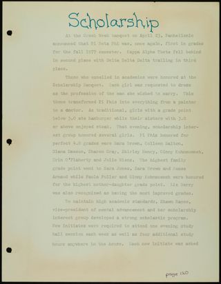 Missouri Alpha Chapter History Binder, 1977-1978, Page 103