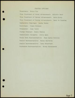 Missouri Alpha Chapter History Binder, 1976-1977, Page 8