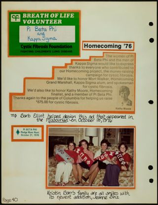 Missouri Alpha Chapter History Binder, 1976-1977, Page 40