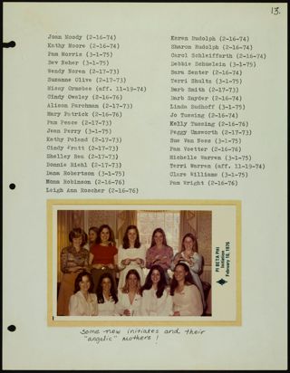 Missouri Alpha Chapter History Binder, 1975-1976, Page 58