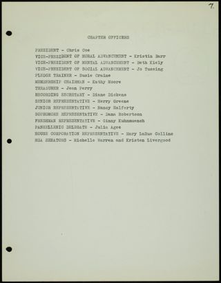 Missouri Alpha Chapter History Binder, 1975-1976, Page 52