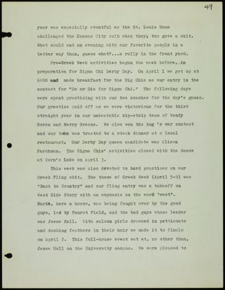 Missouri Alpha Chapter History Binder, 1975-1976, Page 93