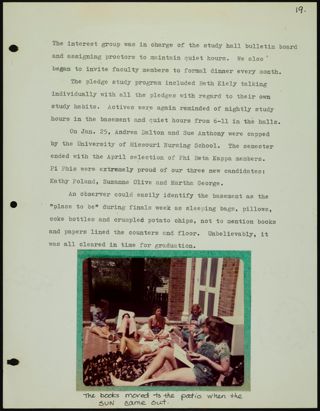 Missouri Alpha Chapter History Binder, 1975-1976, Page 64