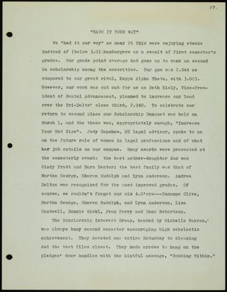 Missouri Alpha Chapter History Binder, 1975-1976, Page 62