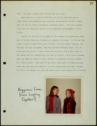 Missouri Alpha Chapter History Binder, 1973-1974, Page 81