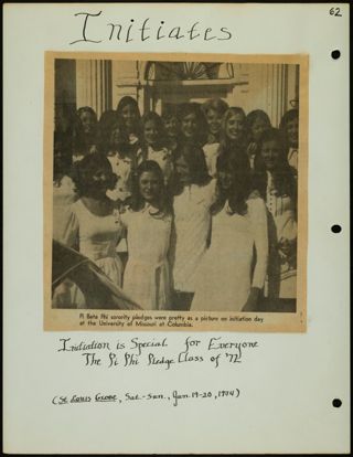 Missouri Alpha Chapter History Binder, 1973-1974, Page 68