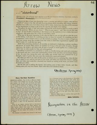 Missouri Alpha Chapter History Binder, 1973-1974, Page 72