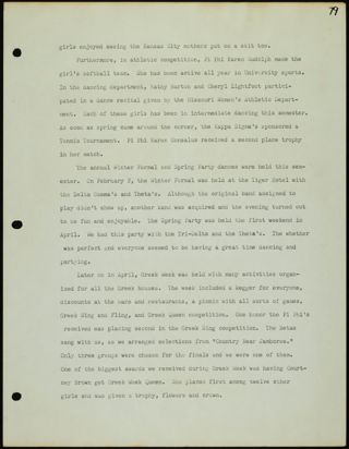 Missouri Alpha Chapter History Binder, 1973-1974, Page 85