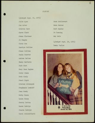 Missouri Alpha Chapter History Binder, 1973-1974, Page 15