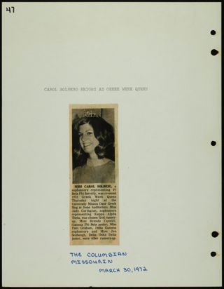 Missouri Alpha Chapter History Binder, 1971-1972, Page 44