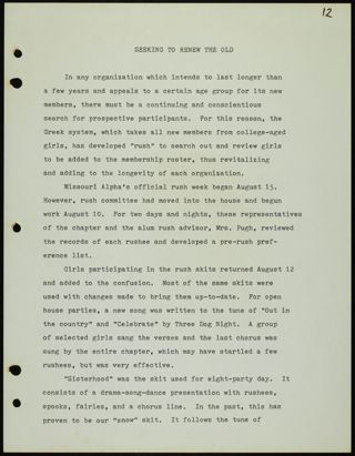 Missouri Alpha Chapter History Binder, 1971-1972, Page 13