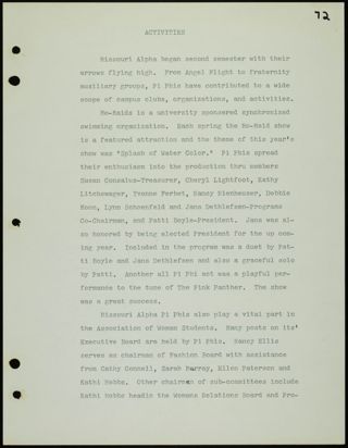 Missouri Alpha Chapter History Binder, 1971-1972, Page 69
