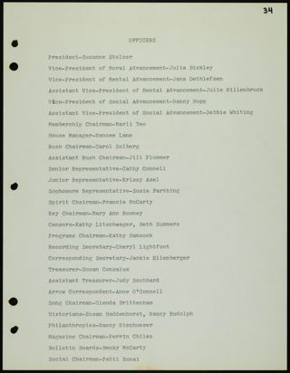Missouri Alpha Chapter History Binder, 1971-1972, Page 33