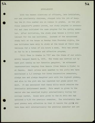 Missouri Alpha Chapter History Binder, 1971-1972, Page 49