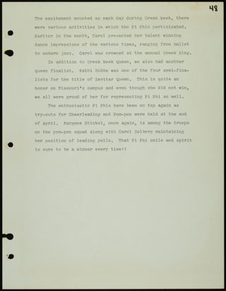 Missouri Alpha Chapter History Binder, 1971-1972, Page 45