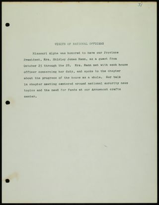 Missouri Alpha Chapter History Binder, 1970-1971, Page 33