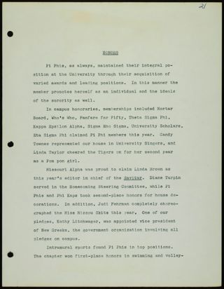 Missouri Alpha Chapter History Binder, 1970-1971, Page 23