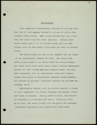 Missouri Alpha Chapter History Binder, 1970-1971, Page 21
