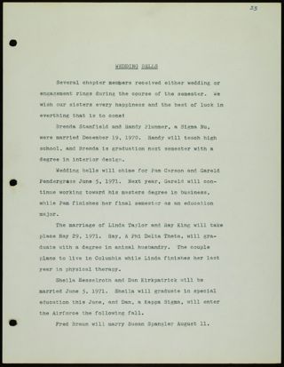 Missouri Alpha Chapter History Binder, 1970-1971, Page 35