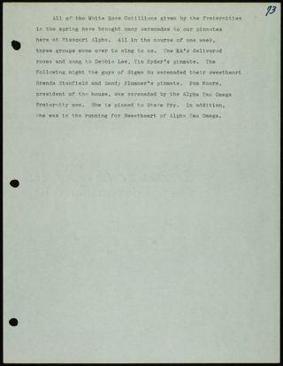 Missouri Alpha Chapter History Binder, 1969-1970, Page 73