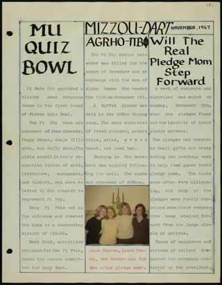 Missouri Alpha Chapter History Binder, 1967-1968, Page 19