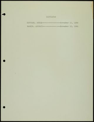 Missouri Alpha Chapter History Binder, 1964-1965, Page 11