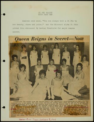 Missouri Alpha Chapter History Binder, 1964-1965, Page 37