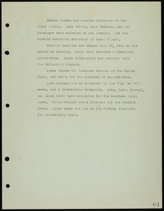 Missouri Alpha Chapter History Binder, 1963-1964, Page 101