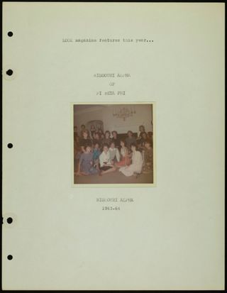 Missouri Alpha Chapter History Binder, 1963-1964, Page 39